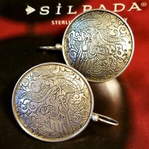 Silpada Sterling Silver Hand-etched Earrings